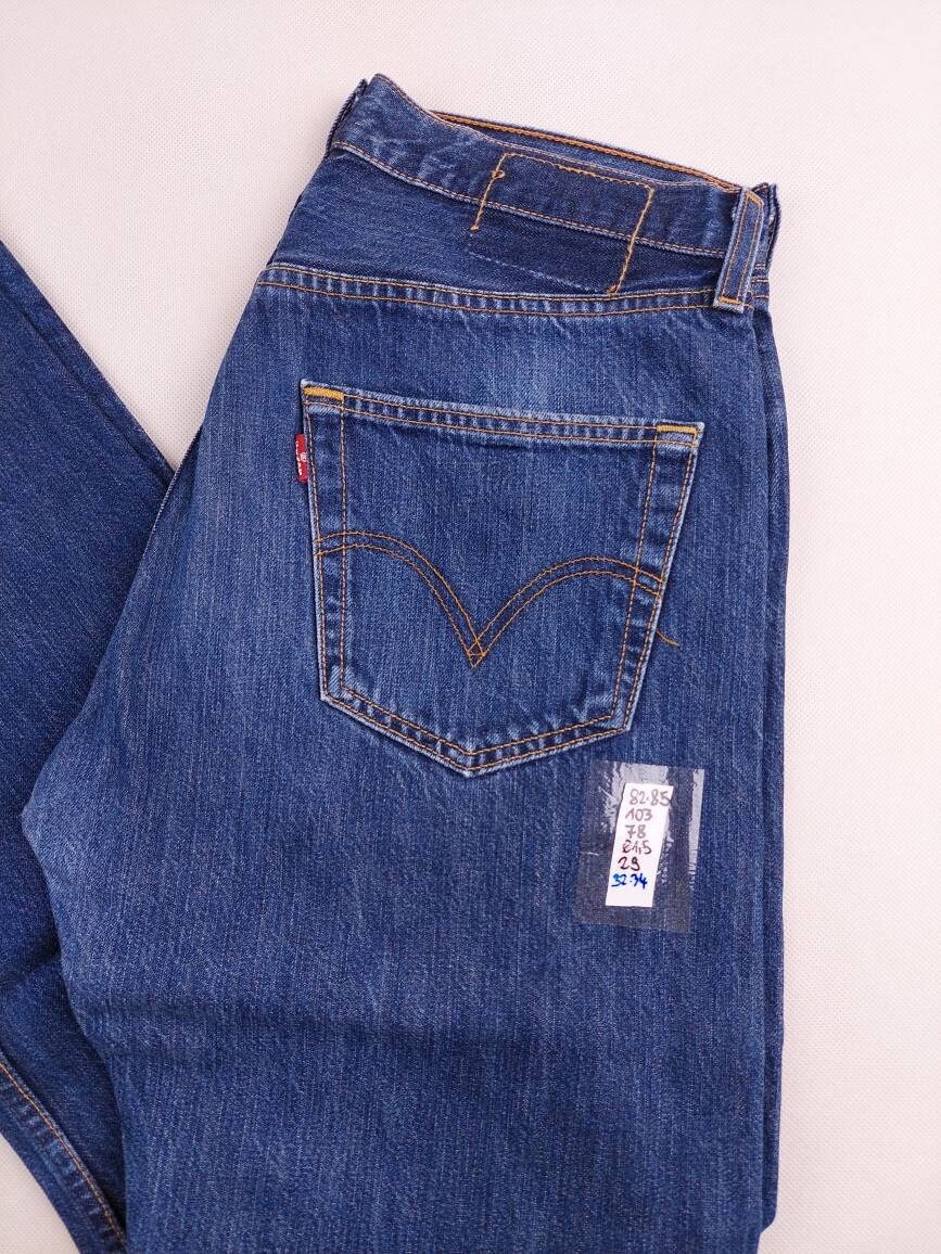 Levi's 501 W32 L30 USA製 USED Vintage Levi's 501 No Tag W32 L30 Blue RARE Levis 501 Blue Men