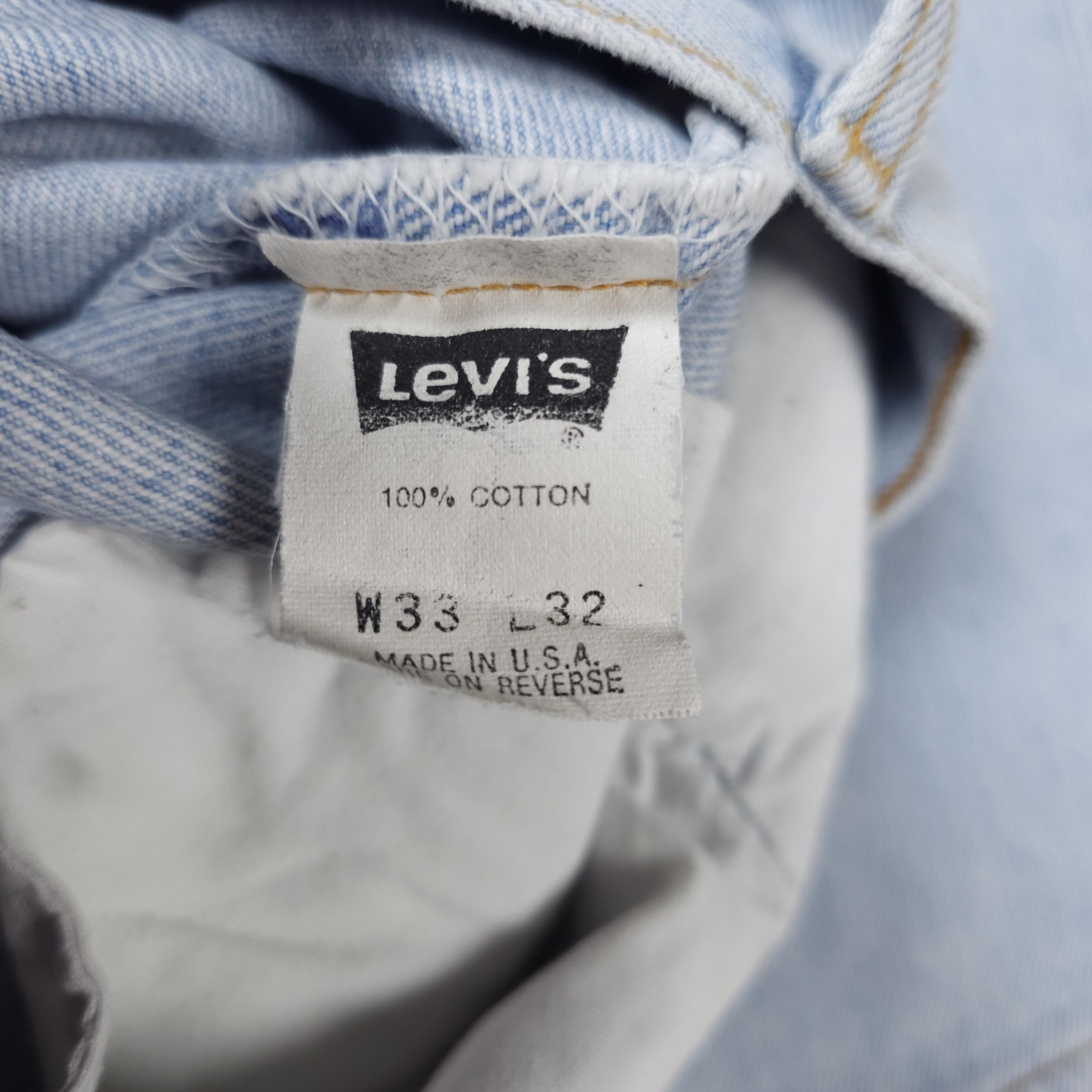 93' Made in USA Vintage Levi's 501 W32 L32 Faded Jeans Levis 501