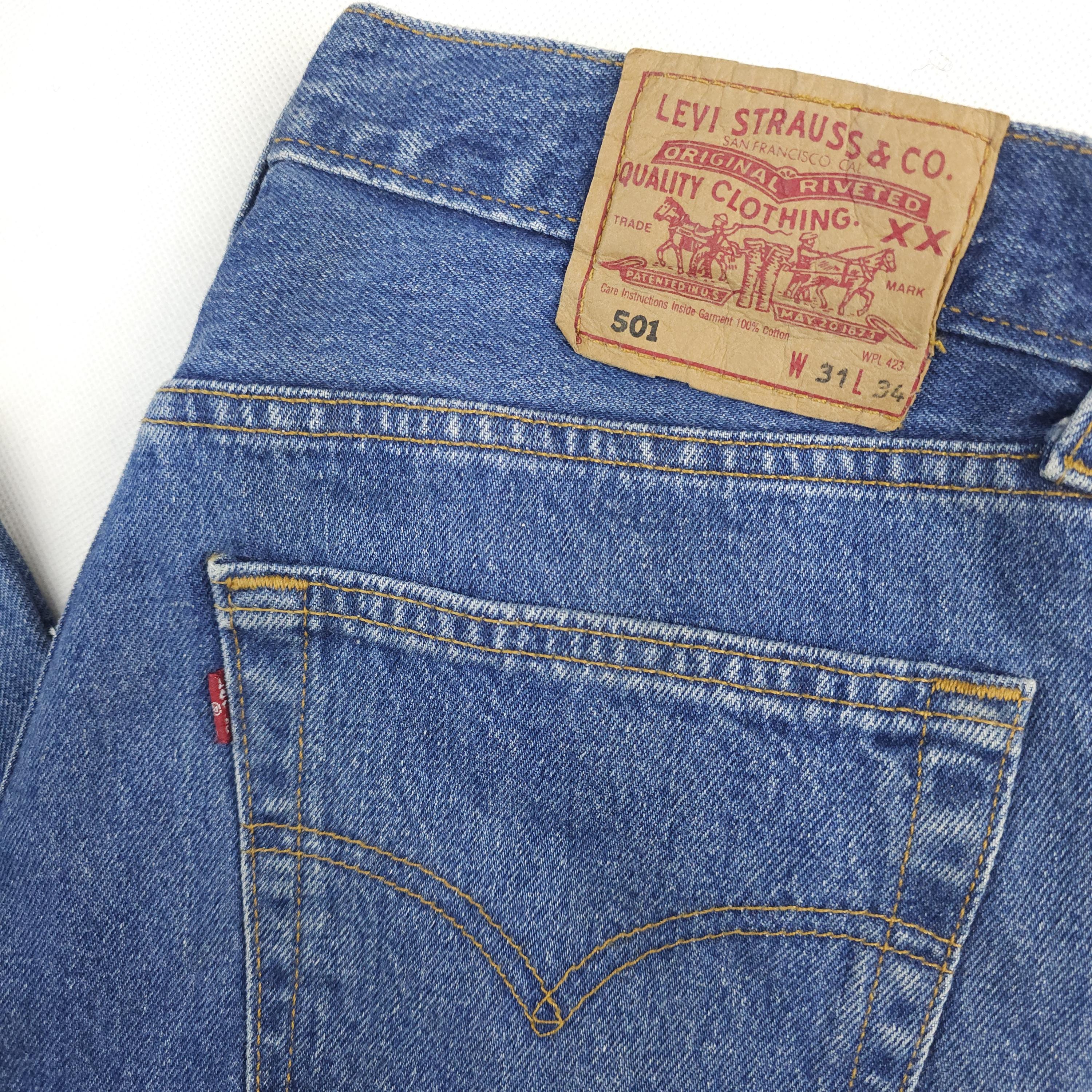 501 ヴィンテージ W30L31 ヴィンテージ リーバイス 501 W30 L31,5 ミディアムブルー リーバイス
