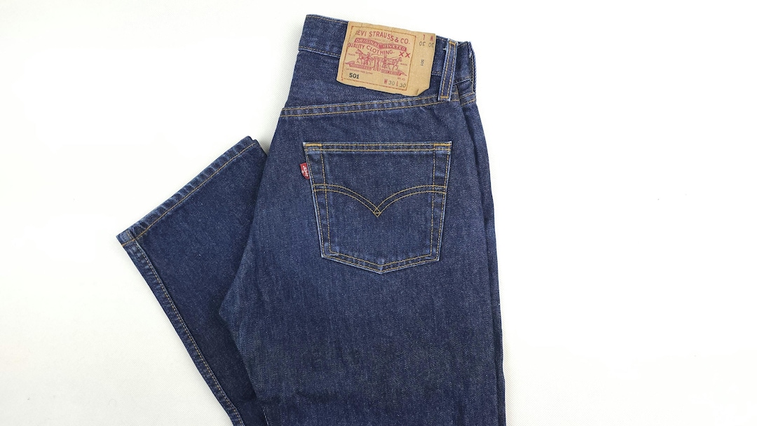 Vintage Levi's 501 W28 L29 Dark Blue Levis 501 W28 L29 Uniqe Rare