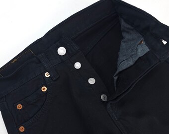 Levi's 501 ブラックmade in usa W34 L30 90's Levi's 501 先染め ブラックデニムパンツ 