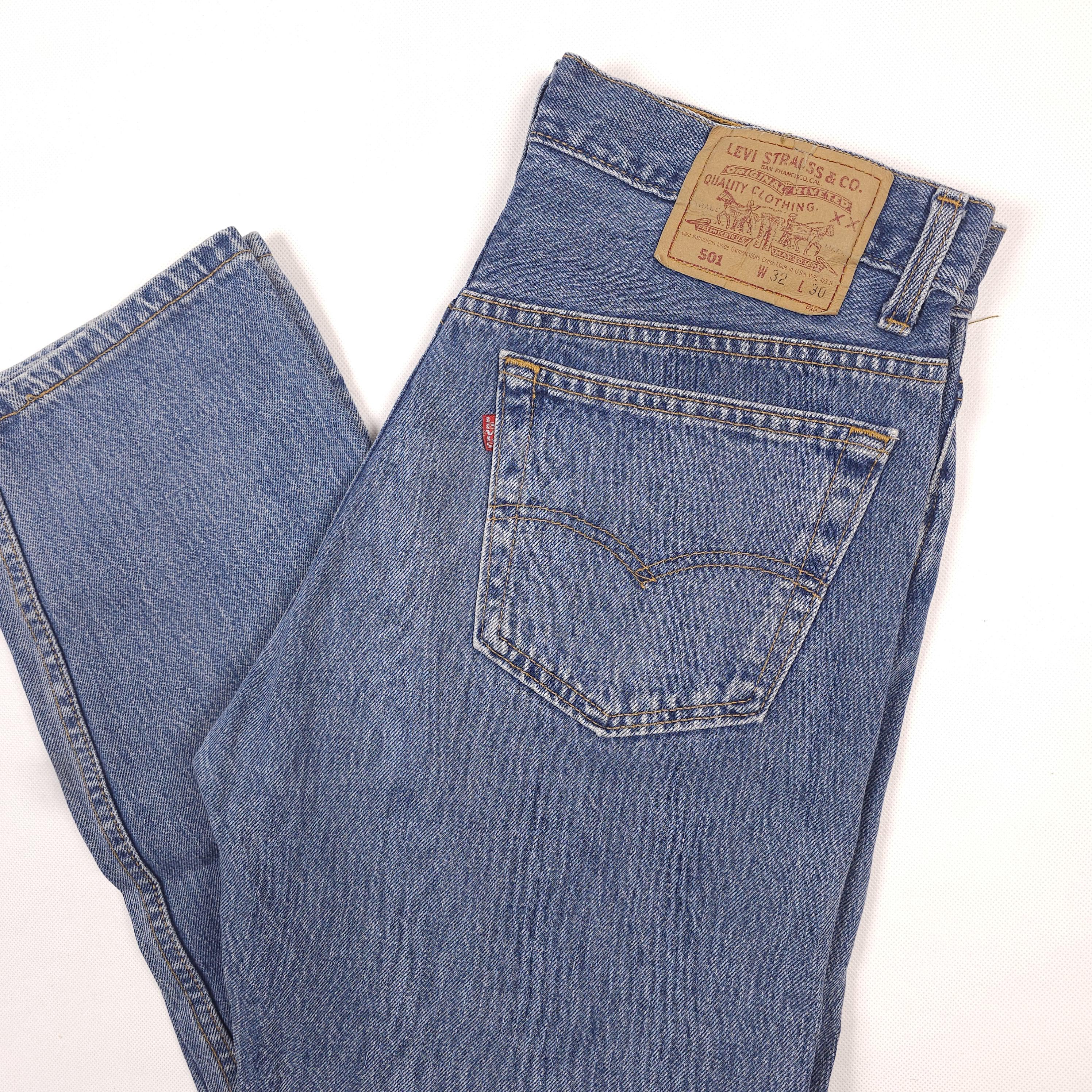 Buy 93' Made in USA Levi's 501 W31 L30 Light Blue Jeans Levis 501