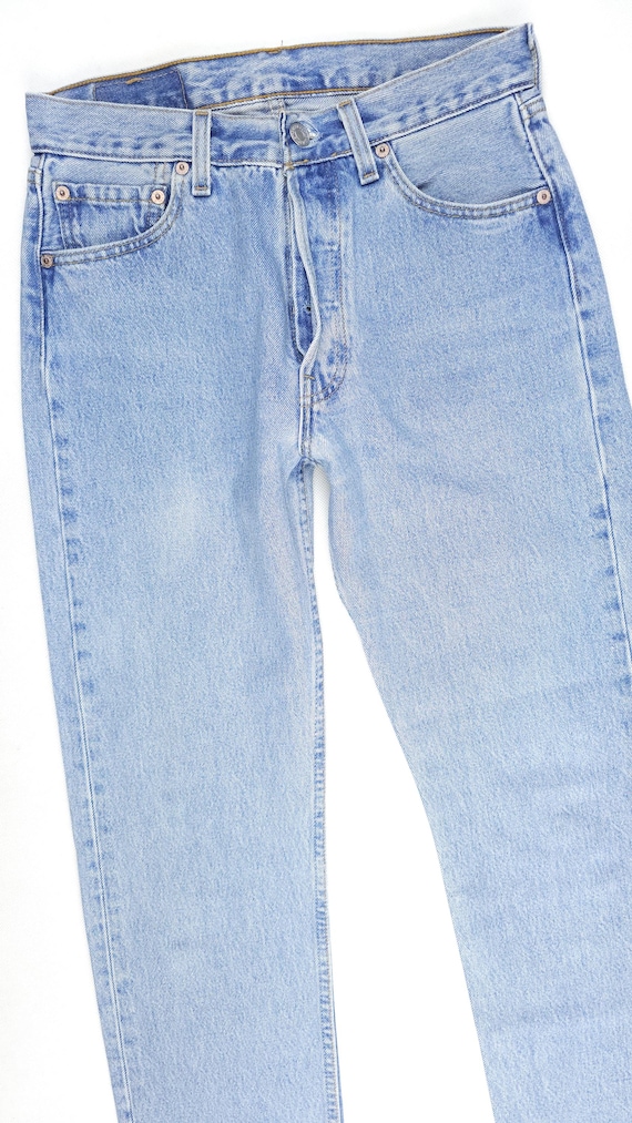 Made in USA Vintage Levi's 501 W28 L30 Faded Blue Jeans