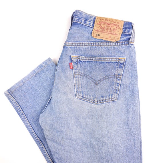 Vintage Levi's 501 W29 L28 faded jeans washed stone Levis 501 W29 L28 Uniqe  Rare! Levis women light blue wash 80s 29/28 xxs xs waist 29