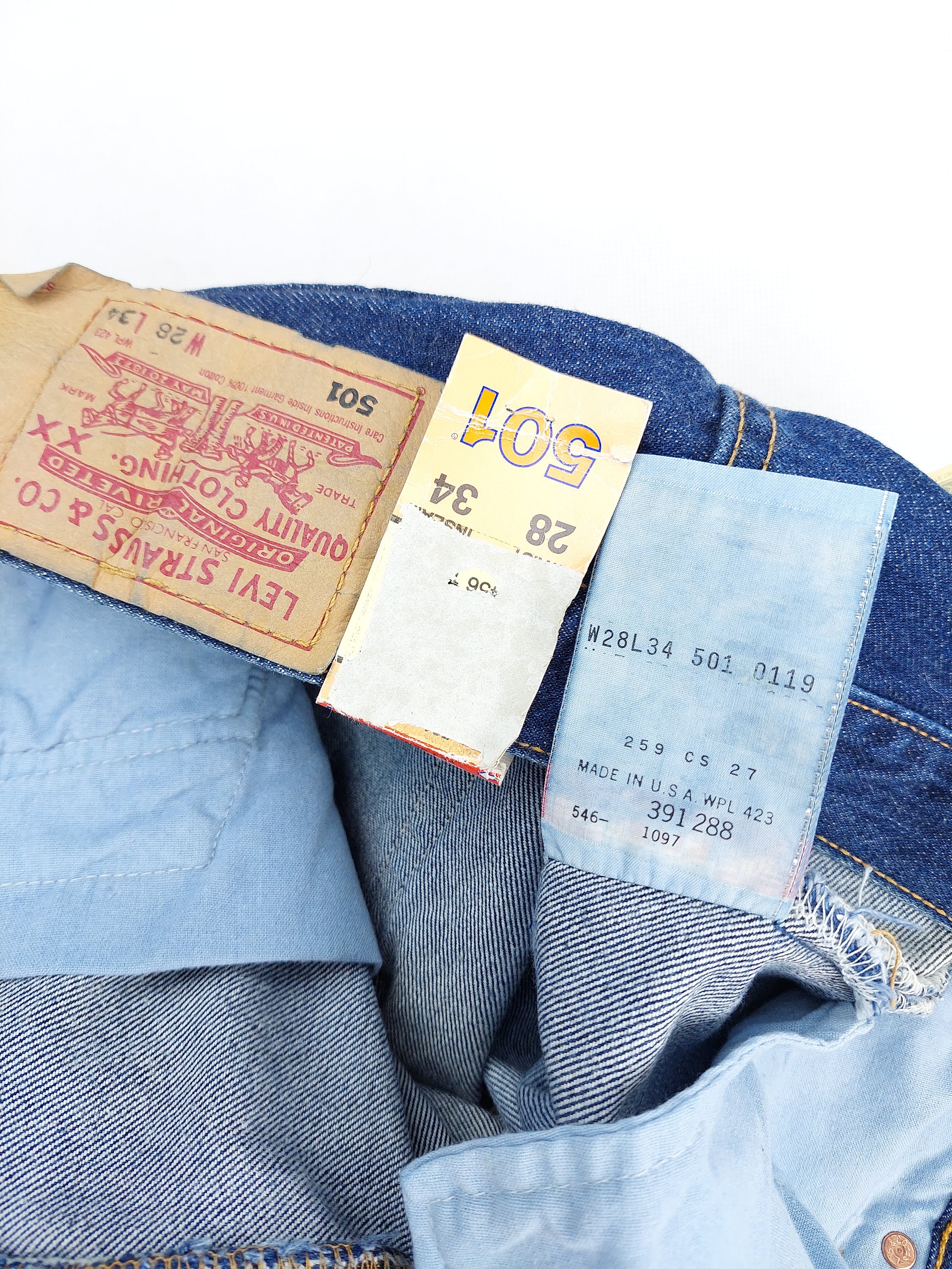 LEVI'S 501 e66後期W28 L30 オリジナル Made in USA New Levi's 501 Vintage Deadstock With Tags W28