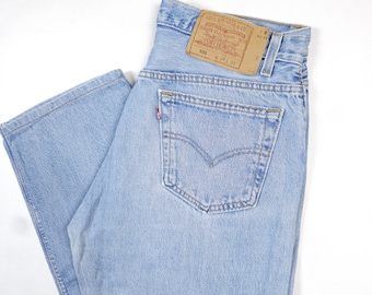 95' Made in USA Vintage Levi's 501 W33 L29 Faded Jeans Levis 501