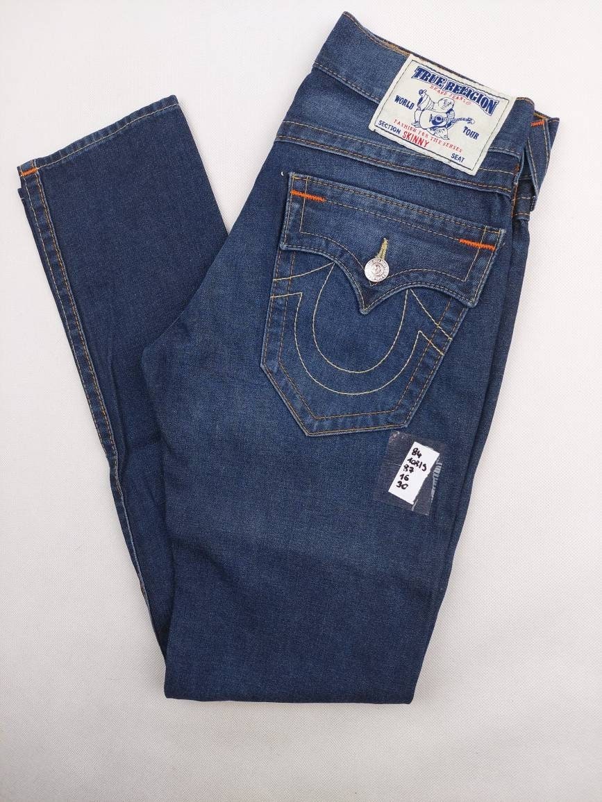 Mens TRUE RELIGION #803 Denim Jeans Size W 34 x L 35 Indigo