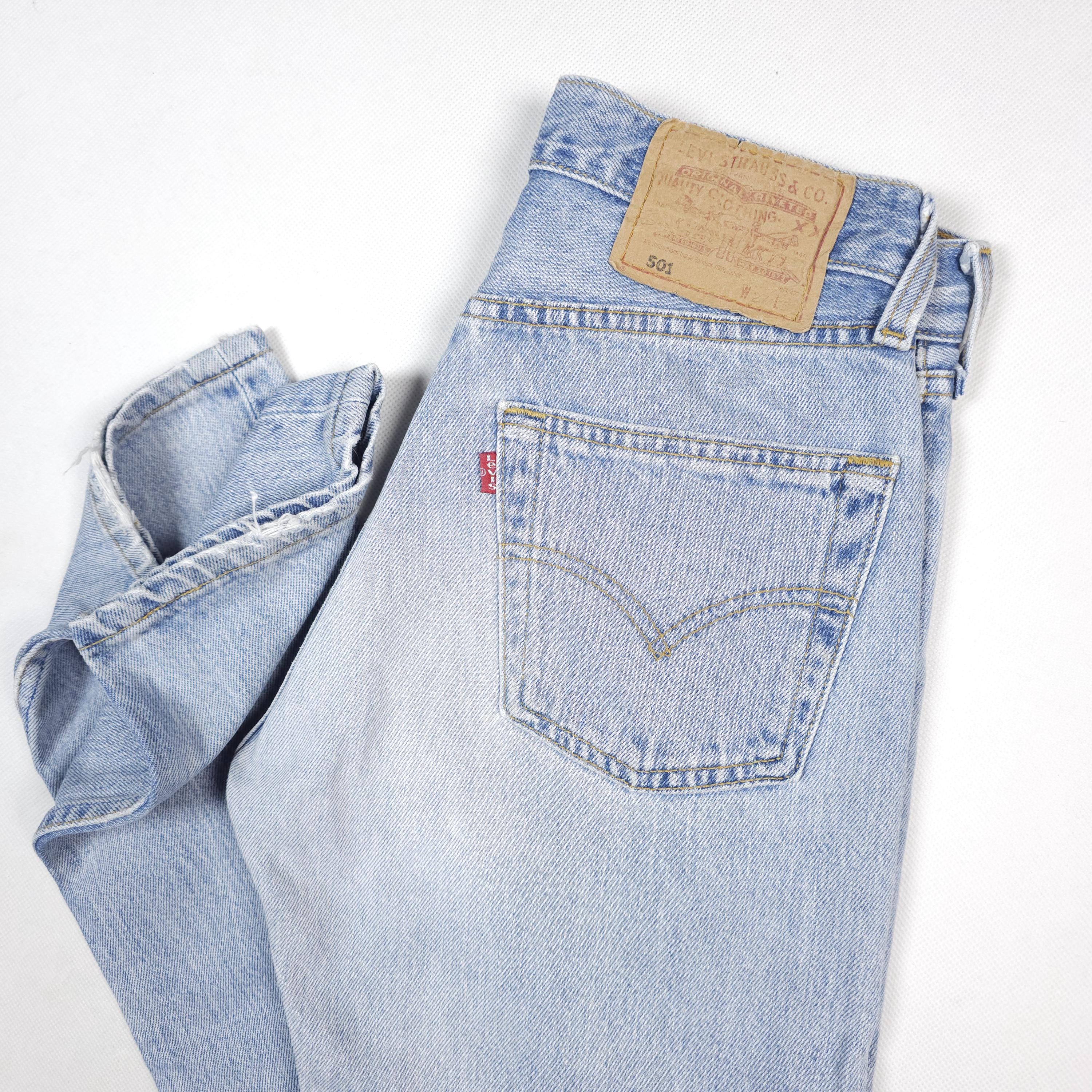96' Made in USA Levi's 501 W27 L32 Vintage Faded Jeans Levis 501