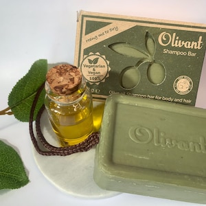 Olive oil soap on a rope