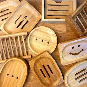 Organic Bamboo soap dishes, Natural eco-friendly soap dishes