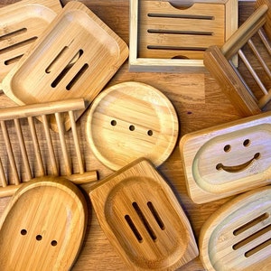 thumbnail image 2 of Natural Wooden Soap Dish / Rack / Holder / Tray – 12cm X 9cm (UK Seller) 2 of 6