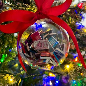Mini Book Ornament, Personalized Book Lover Gift image 2
