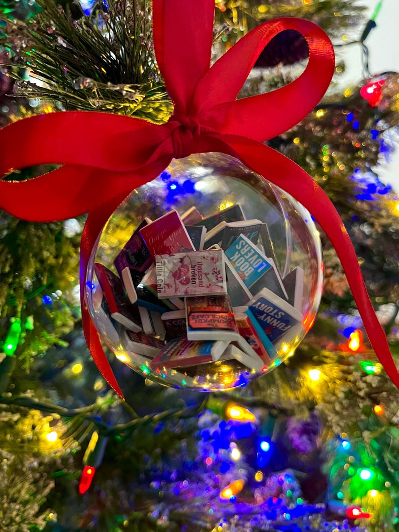 Mini Book Ornament, Personalized Book Lover Gift image 2