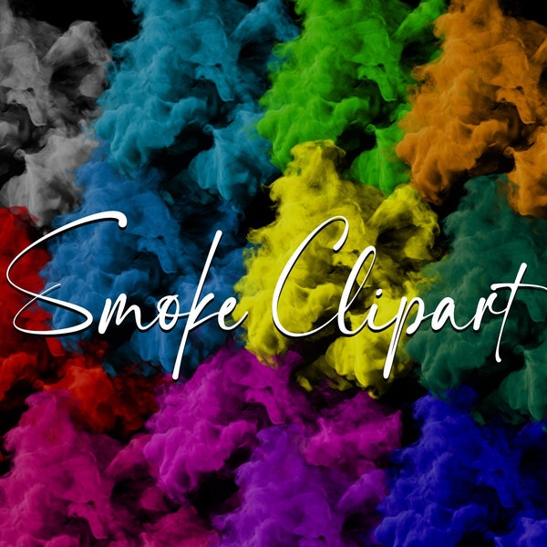 Smoke Clipart, Smoke Overlays, Logo Background Png, Colorful Smoke Png, Smoke Png, Cloud Clipart, Transparent, Digital download