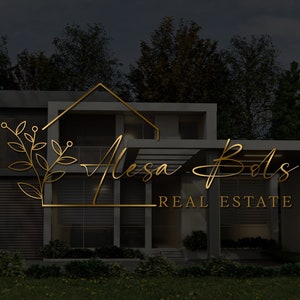 Real Estate Logo, Realtor Logo, Premade Logo, Gold Real Estate Logo , House Logo, Realty Branding, Signature Logo
