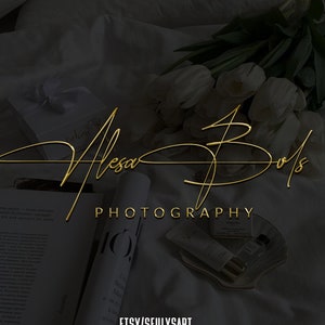 Benutzerdefiniertes Gold-Signatur-Logo-Design, personalisiertes Signatur-Logo, handgeschriebenes Logo, Kalligraphie-Signatur, Fotografen-Logo