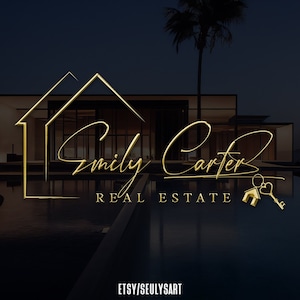 Premade Real Estate Logo Design, Premade Logo Design, Realtor Logo, Gold Real Estate Logo, Signature Logo