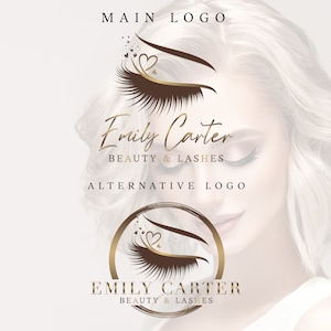 Premade Lash Logo Design, Beauty Logo, Eyelash logo, Makeup Logo, Minimalist Logo, Make Up Artist Logo