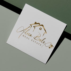 Premade Real Estate Logo Design, Premade Logo Design, Realtor Logo, Gold Real Estate Logo, Signature Logo image 5