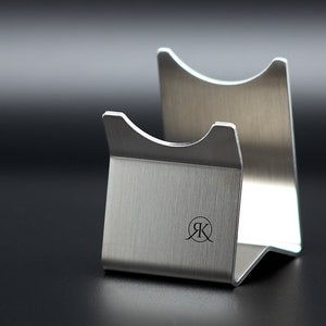 RasurKult brush holder, shaving brush stand made of stainless steel