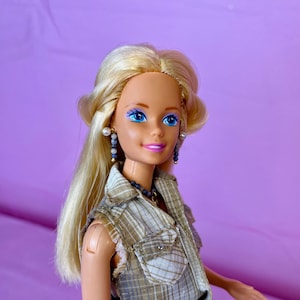 OOAK - Rescued Barbie - Country Girl - Custom Rerooted Doll with Blond Hair