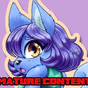 Blueberry Doggo Butt - Adesivo de vinil - Maduro
