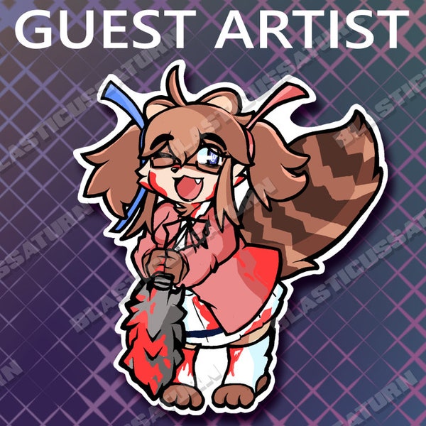 Bloody Tanuki Girl - Vinyl Sticker - Mature