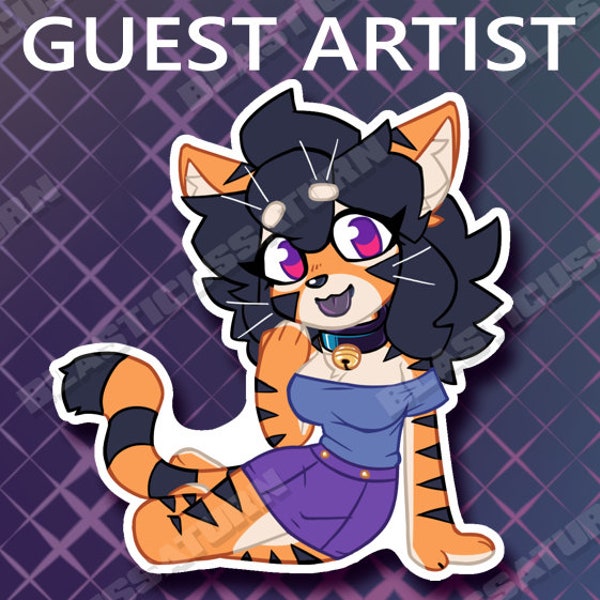 Cutesy Tiger Alice - Vinyl Sticker