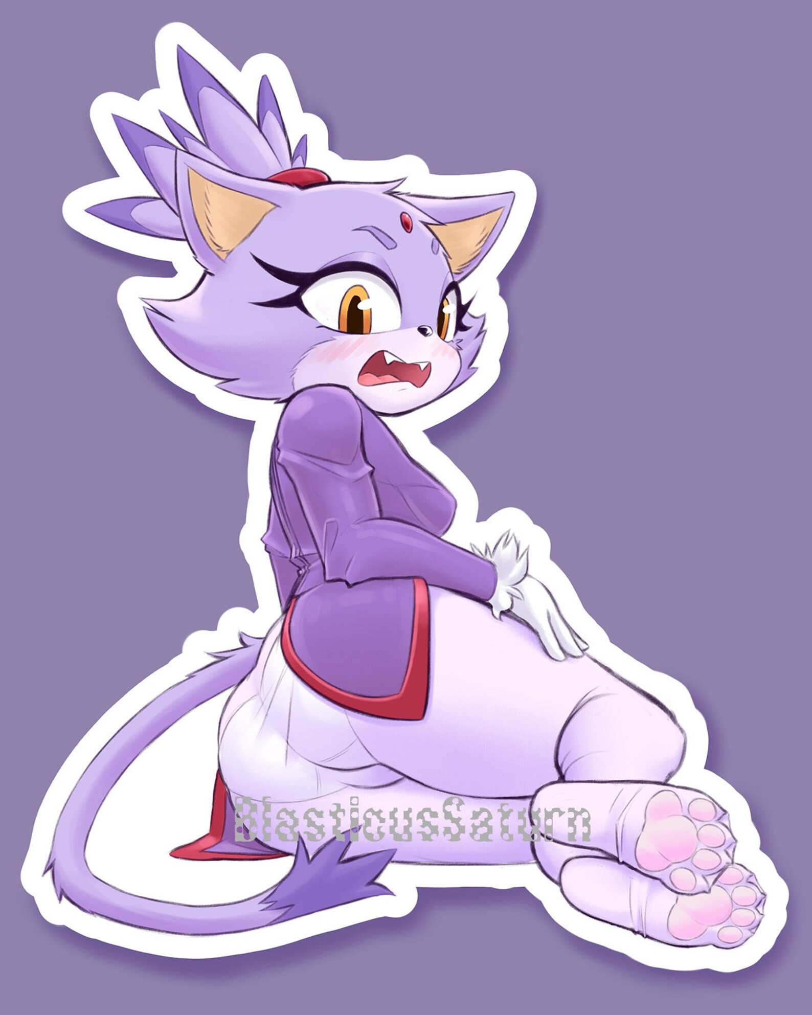 Nude blaze the cat