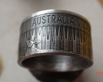 Australian Kangaroo 1 oz Silver Piece Ring