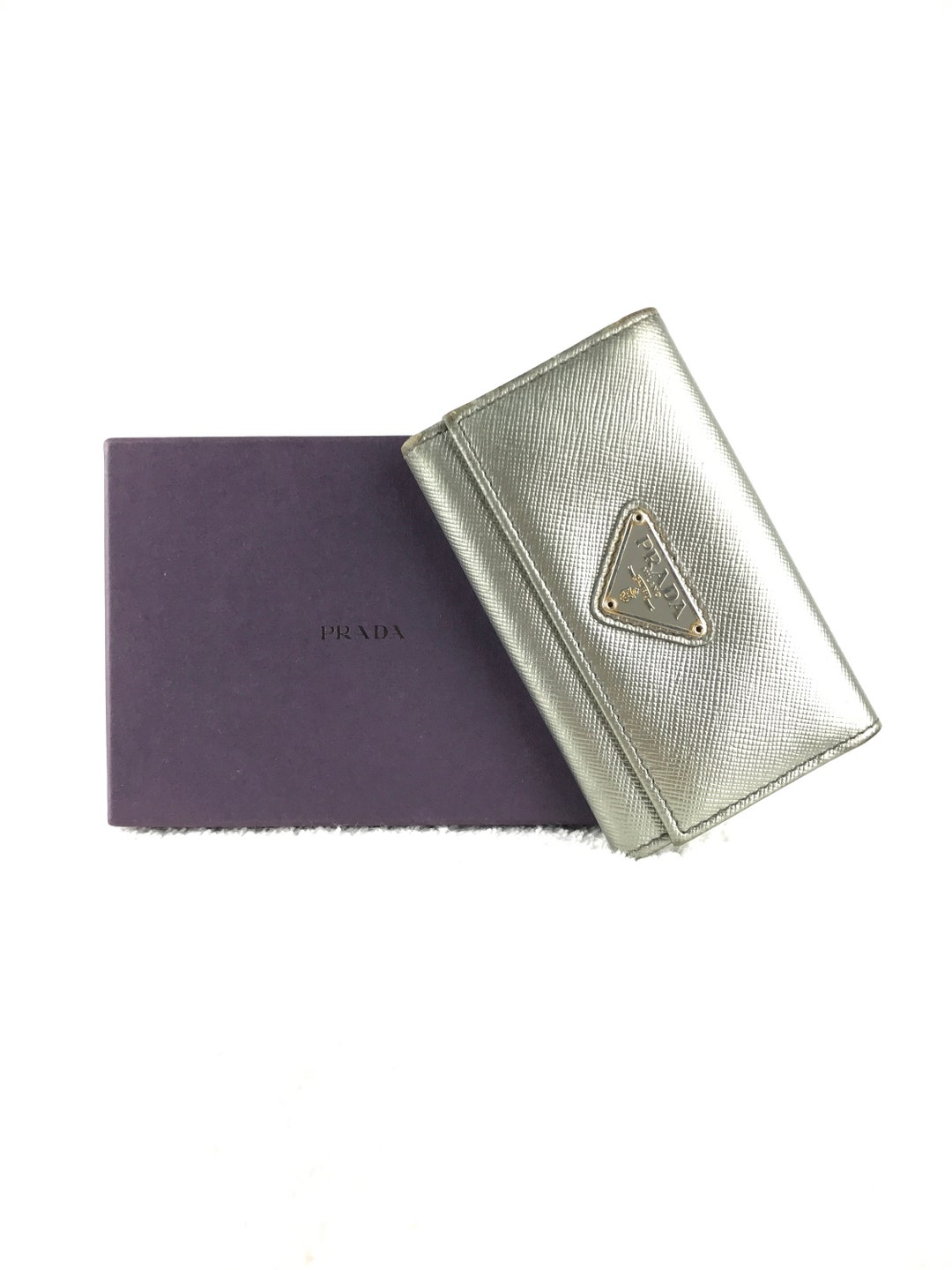 Vintage Prada Key Case With Box Prada Purses Card Holder Prada Leather