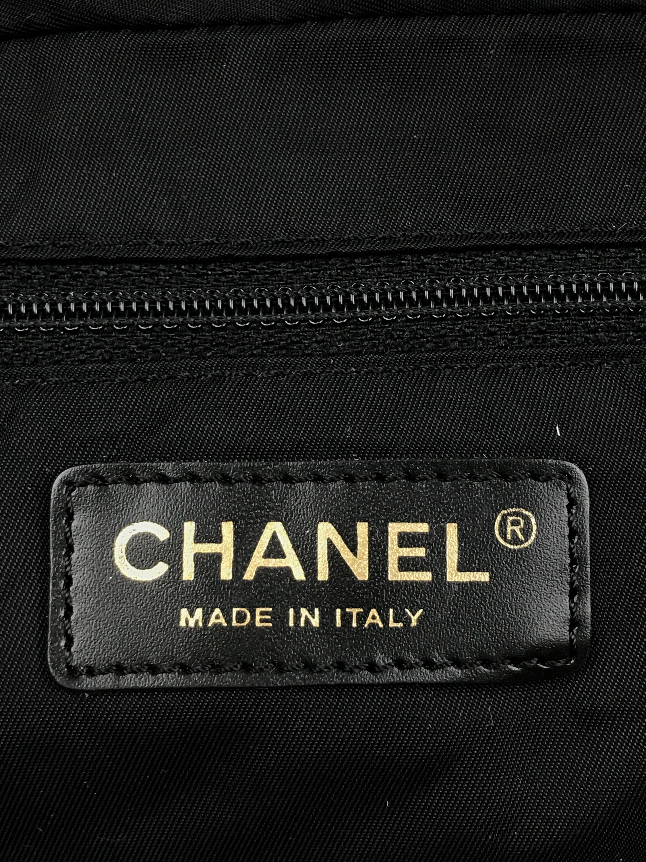Vintage Chanel Travel Line Nylon Boston Bag Mini Shoulder Bag 