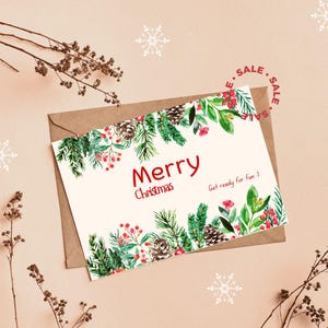 Cartões postais de Natal personalizados, coleção de cartões de felicitações de Natal projetados individualmente, decoração sazonal e presente de inauguração de casa