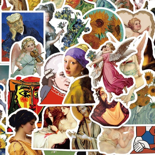 Random Vinyl Stickers Pack Renaissance Famous Painting - Etsy