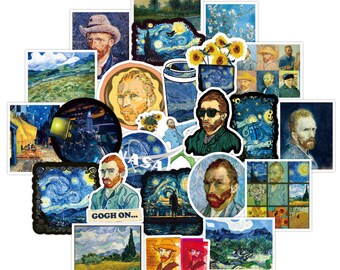 Meet Van Gogh Reproduce Classic DIY ative Diary Stickers 45pcs/Pack TOP Meet Van Gogh Reproduce Classic DIY ative Diary Stickers 45pcs/Pack TOP
