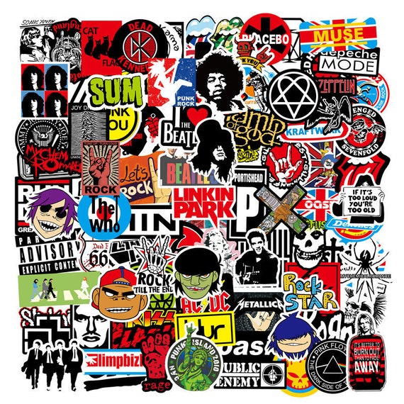 102 PCS Rock N Roll Sticker Book Music Stickers Music Gifts Etsy