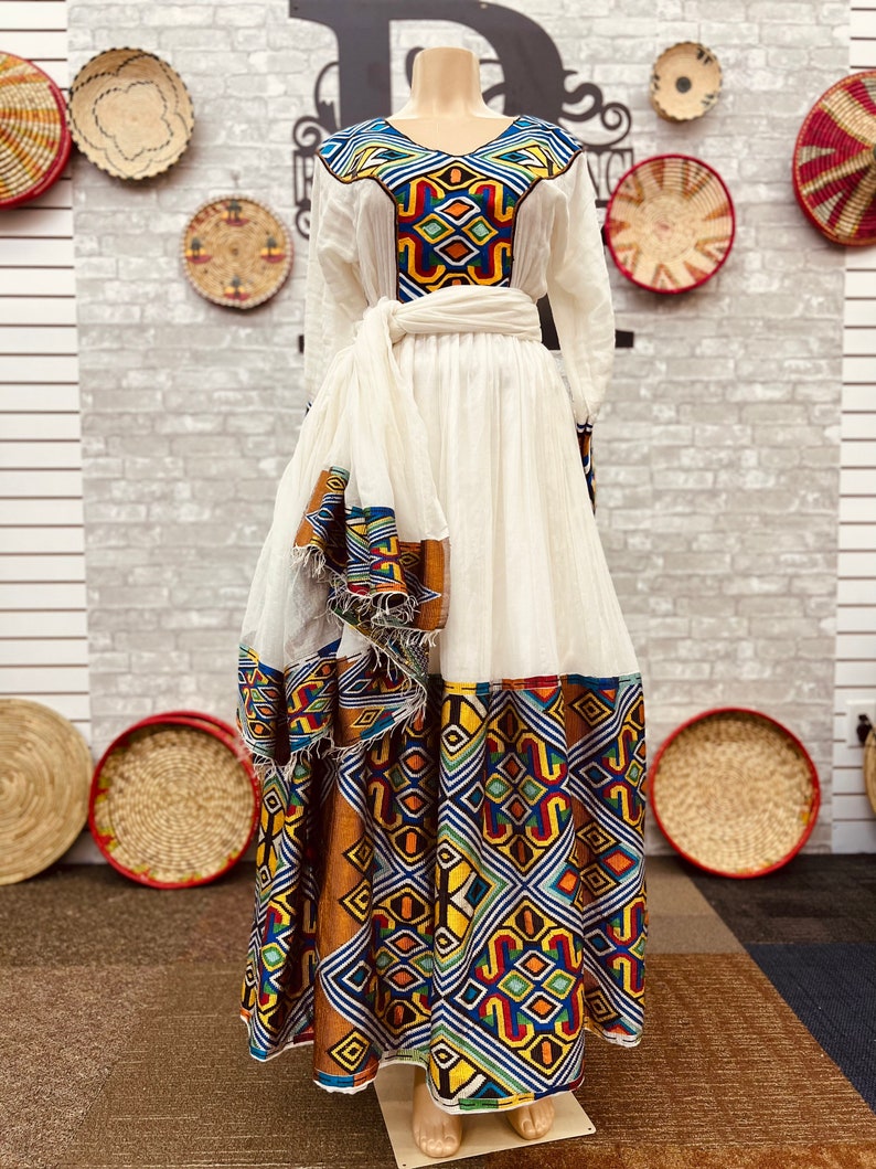 Ethiopian /eritrean Traditional Dress /bahilwe Kemis የሐበሻ | Etsy
