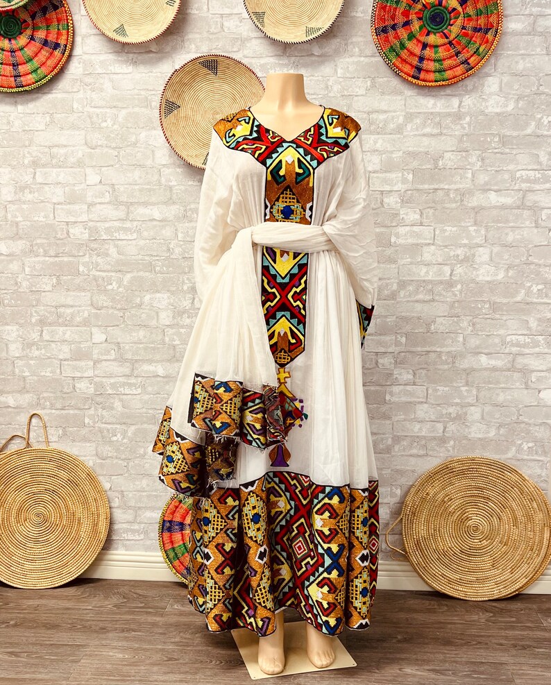 Ethiopian /eritrean Traditional Dress /bahilwe Kemis የሐበሻ - Etsy