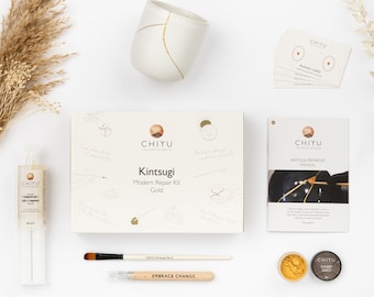 Kit di riparazione Kintsugi - Oro - Adatto al contatto alimentare - Resistente alla lavastoviglie