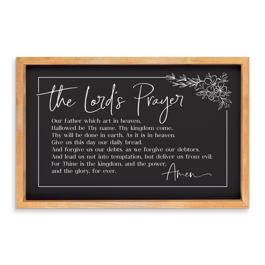 The Lord's Prayer Framed Art Prayers Praise Etsy