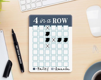 4 In A Row Marker Board | Acrylic Dry Erase Game | Perfect for Travel | Appropriate for All Ages | Family Fun | Reusable Game Board