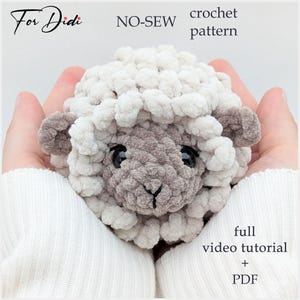 Crochet SHEEP pattern PDF & full video tutorial for beginners | No sew amigurumi plushie | Cute little lamb toy DIY | ~Sheep Shelly~
