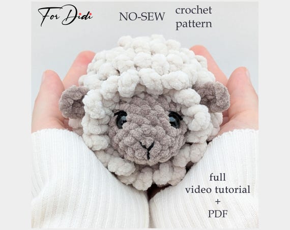 Crochet SHEEP pattern PDF & full video tutorial for beginners | No sew amigurumi plushie | Cute little lamb toy DIY | ~Sheep Shelly~