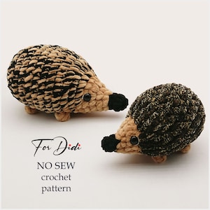 HEDGEHOG no sew crochet pattern PDF.   -Hedgehog Spike-