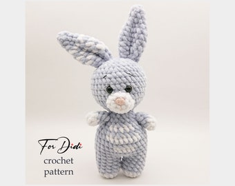 BUNNY crochet pattern PDF.   -Bunny Hops-