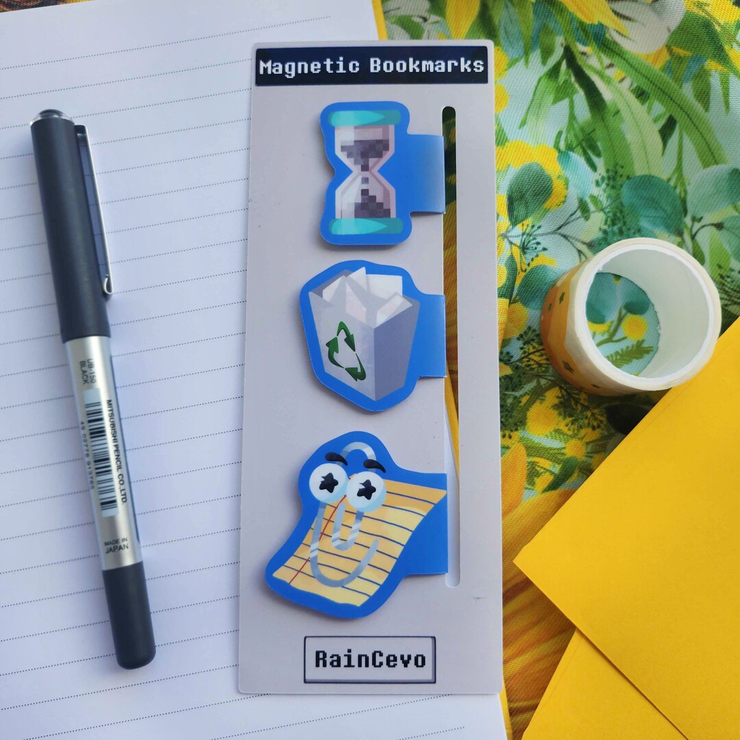 PC Icons Magnetic Bookmarks Set - Etsy