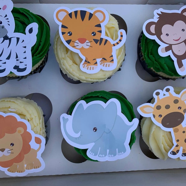 Jungle Cupcake Toppers Etsy UK