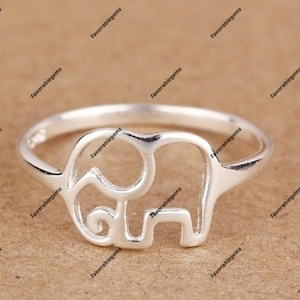 925 Sterling Silver Elephant Ring - Animal Jewelry - Lucky Elephant Ring - Elephant Lover Gift - Ring For Everyone