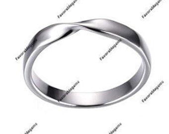 Silver Mobius Ring For Couple - Mobius Promise Ring - Alternative Matching Ring - Infinity Ring - Moebius Ring