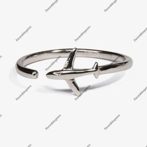 Flygplansring i sterlingsilver: Minimalistiska flygsmycken